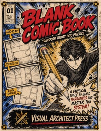 Blank Comic Book: Premium Comic Page Templates for Drawing, Storytelling, Manga Panels, and Visual Practice