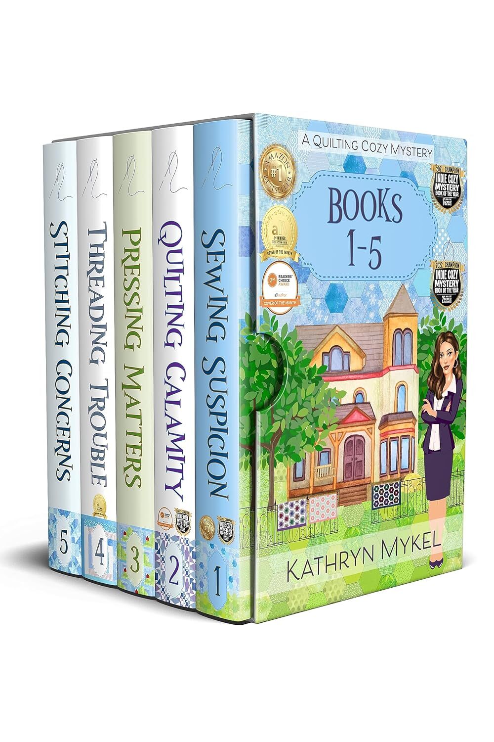 Quilting Cozy Mystery Series - Set 2 Books: 1-5: Sewing Suspicion, Quilting Calamity, Pressing Matters, Threading Trouble, Stitching Concerns (Quilting Cozy Mysteries)