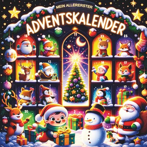 Mein allererster Adventskalender: Hochkontrastbuch in Schwarz, Weiß und Rot für Babys von 0–12 Monaten | Fördert die visuelle Entwicklung und ist das perfekte Weihnachtsgeschenk