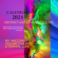 CALENDAR 2024 / ABSTRACT with LUMINOUS COLORS. - Published on Nov, -0001