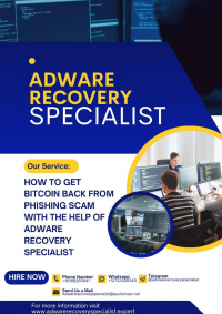 I HIGHLY RECOMEND  ADWARE RECOVERY SPECIALIST AS THE BEST IN  ALL FORM OF SCAMED  RECOVERY