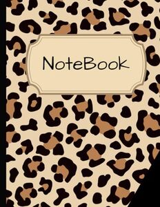 Notebook: Cheetha Print Notebook-110 blank line pages- 8.5 x 11 Brown, Black and Beige Cheetha Notebook- Animal Leopard Print Themed