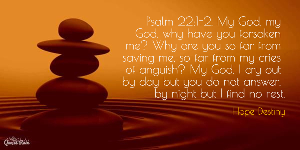 psalm 2212 my god my god why have you forsaken me why are you so far from saving...