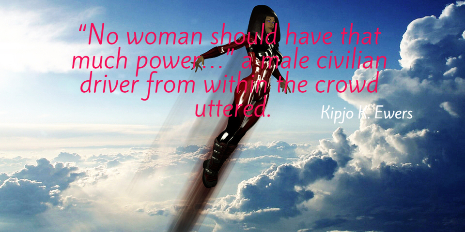 no woman should have that much power a male civilian driver from within the...