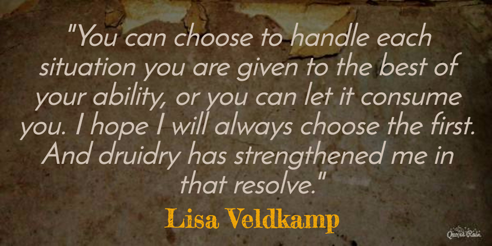 you can choose to handle each situation you are given to the best of your ability or...