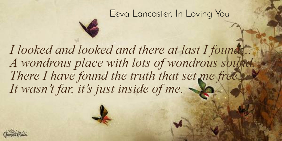 i looked and looked and there at last i found a wondrous place with lots of wondrous...