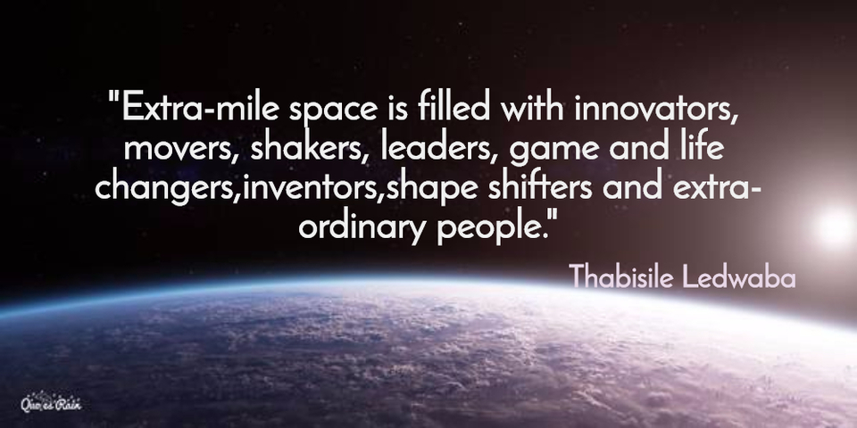 extramile space is filled with innovators movers shakers leaders game and life...