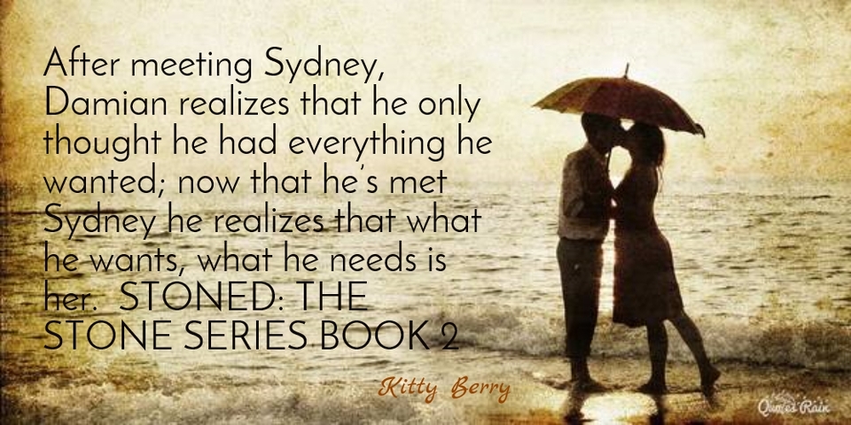 after meeting sydney damian realizes that he only thought he had everything he wanted...