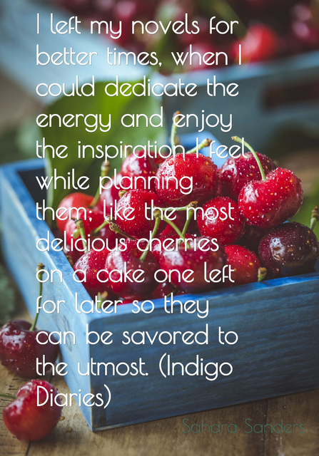 i left my novels for better times when i could dedicate the energy and enjoy the...