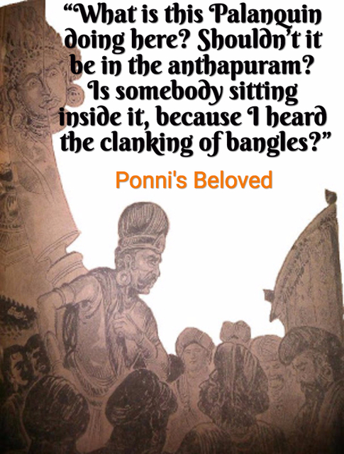 what is this palanquin doing here shouldnt it be in the anthapuram is somebody...