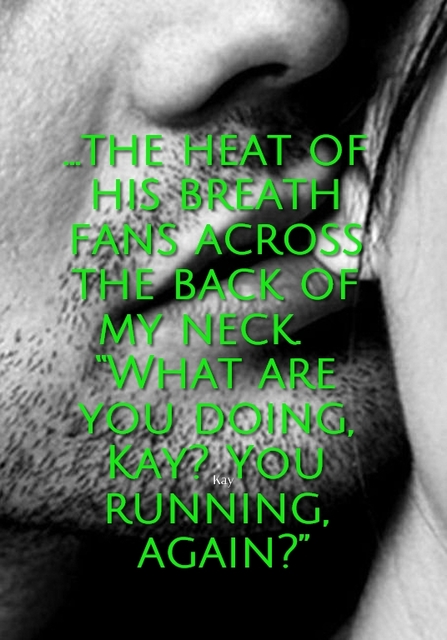 the heat of his breath fans across the back of my neck what are you doing kay...