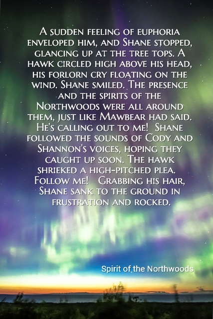 a sudden feeling of euphoria enveloped him and shane stopped glancing up at the tree...