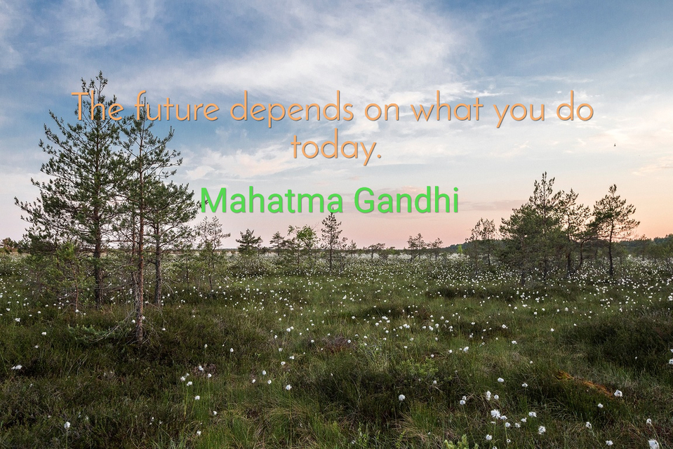the future depends on what you do today...