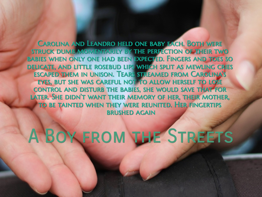 carolina and leandro held one baby each both were struck dumb momentarily by the...