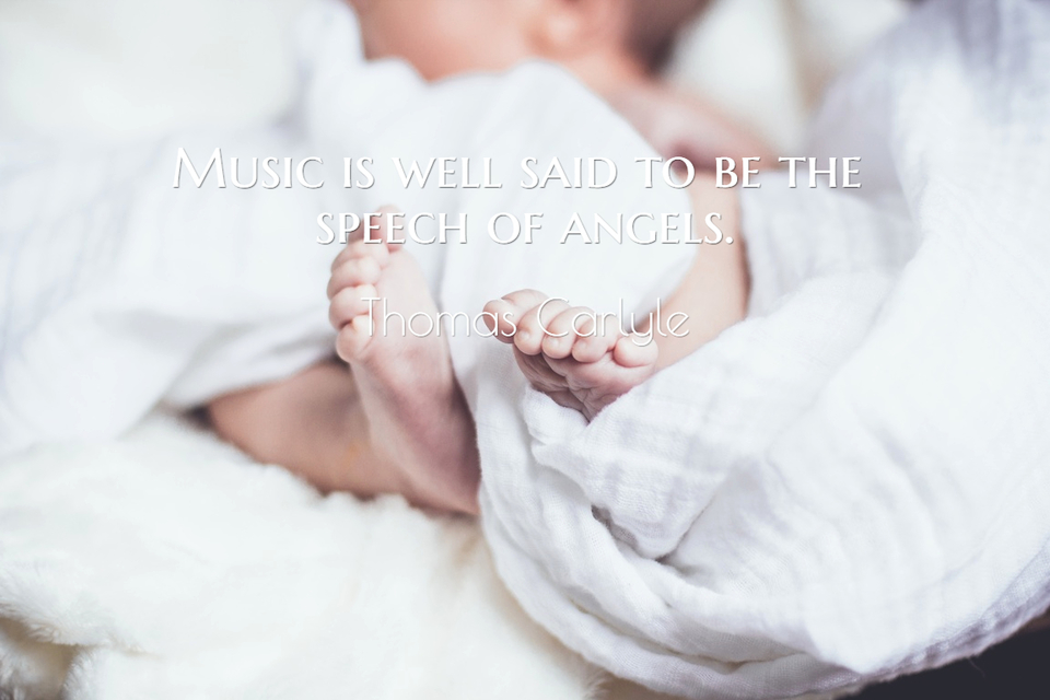 music is well said to be the speech of angels...
