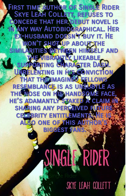 first time author of single rider skye leah collett refuses to concede that her debut...