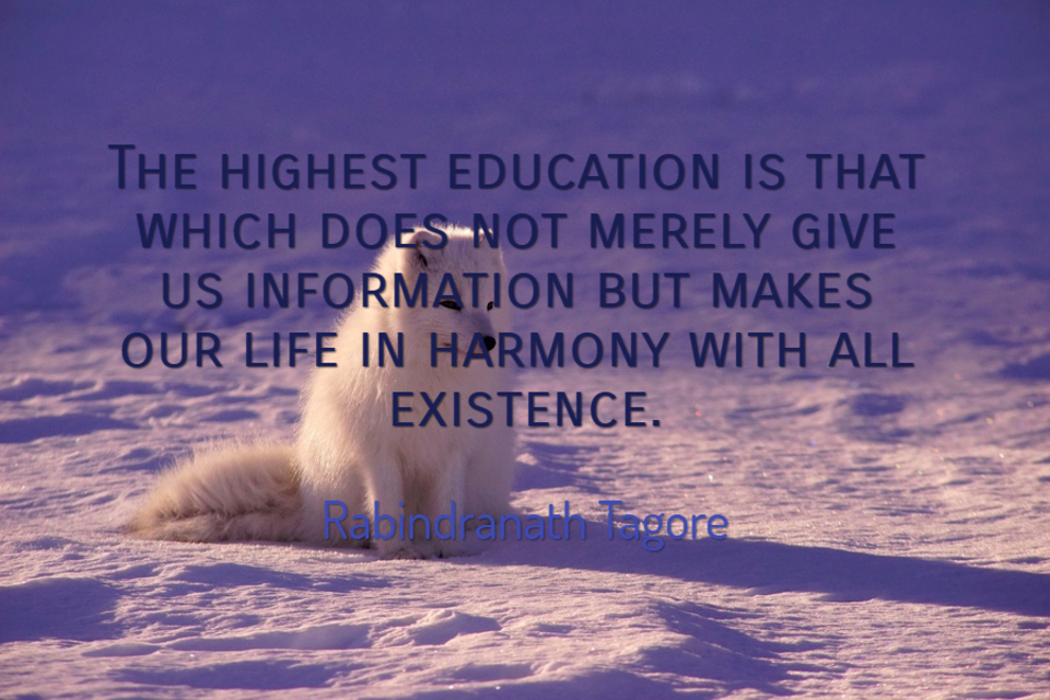 the highest education is that which does not merely give us information but makes our...