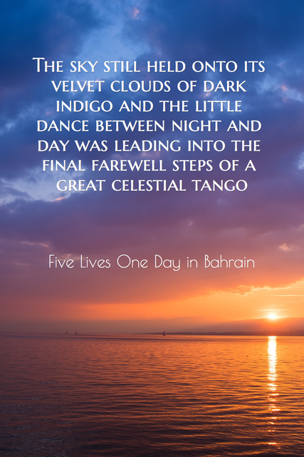 the sky still held onto its velvet clouds of dark indigo and the little dance between...