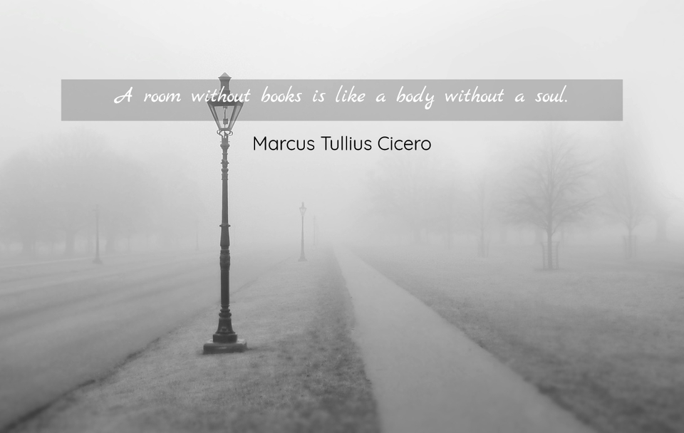 a room without books is like a body without a soul...