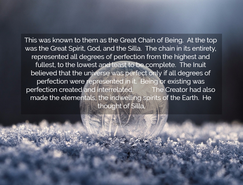 this was known to them as the great chain of being at the top was the great spirit...