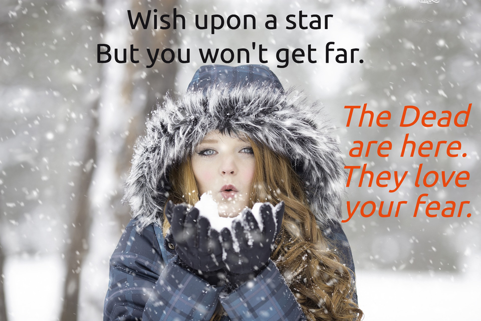 dance in the glass house as snow falls outside...
