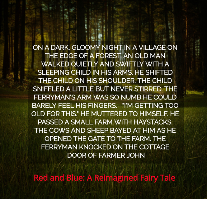 on a dark gloomy night in a village on the edge of a forest an old man walked quietly...