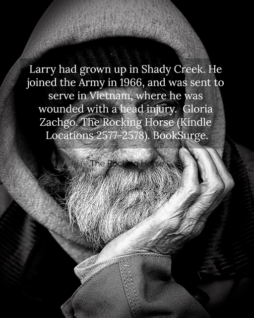 larry had grown up in shady creek he joined the army in 1966 and was sent to serve in...