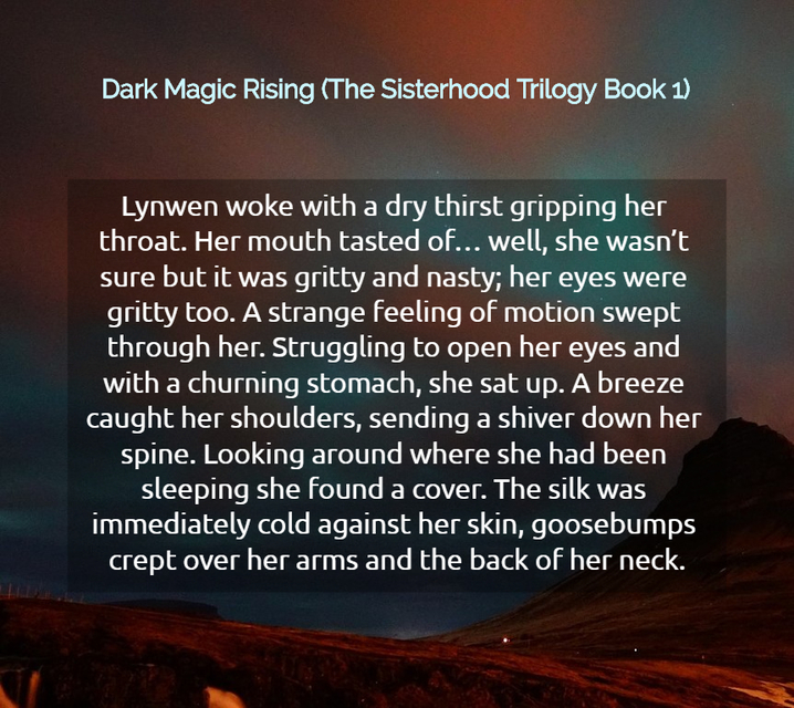 lynwen woke with a dry thirst gripping her throat her mouth tasted of well she...
