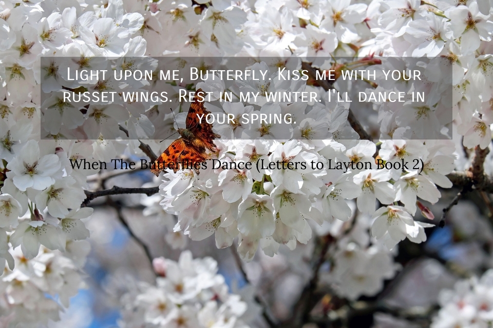 light upon me butterfly kiss me with your russet wings rest in my winter ill dance...