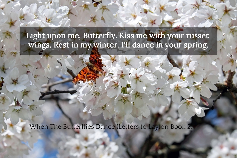 light upon me butterfly kiss me with your russet wings rest in my winter ill dance...