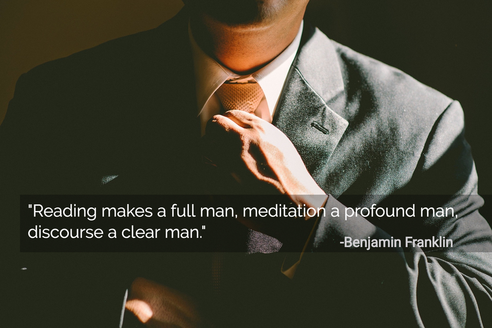 Reading makes a full man, meditation a... Quote
