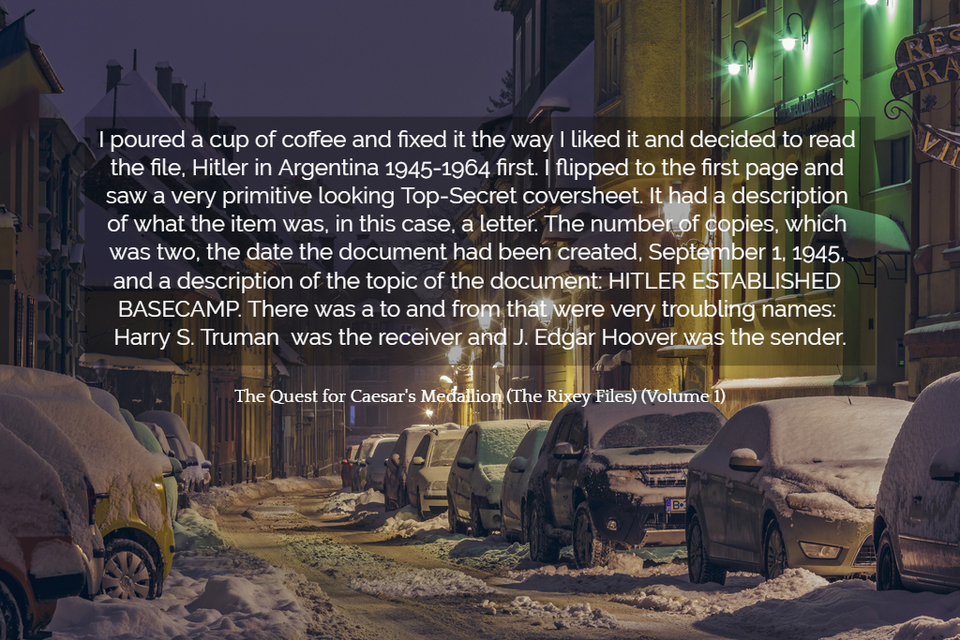 i poured a cup of coffee and fixed it the way i liked it and decided to read the file...