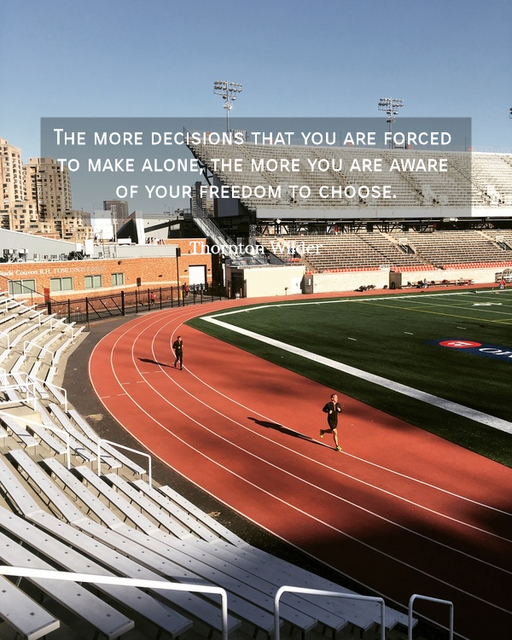 the more decisions that you are forced to make alone the more you are aware of your...