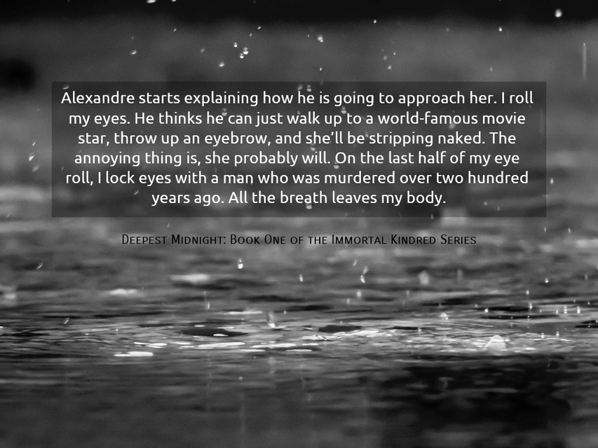 alexandre starts explaining how he is going to approach her i roll my eyes he thinks he...