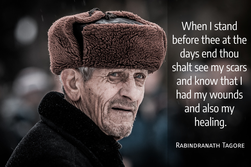 when i stand before thee at the days end thou shalt see my scars and know that i had my...