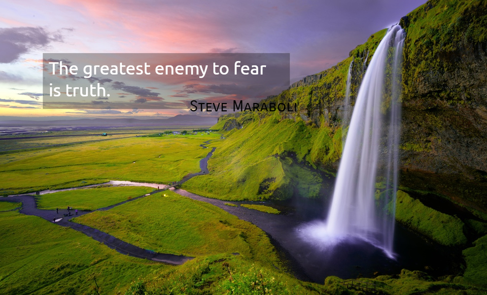 the greatest enemy to fear is truth...