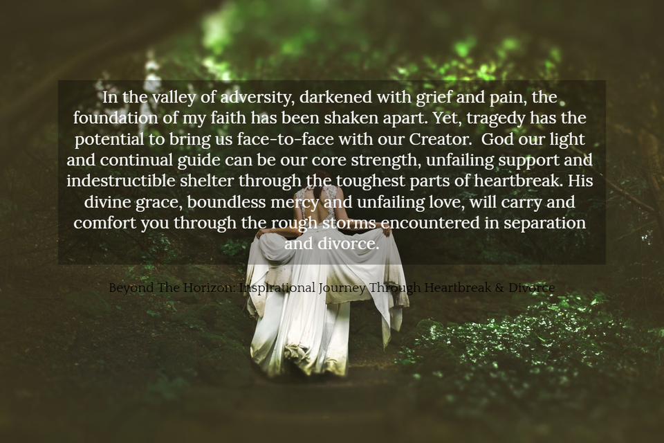 in the valley of adversity darkened with grief and pain the foundation of my faith has...