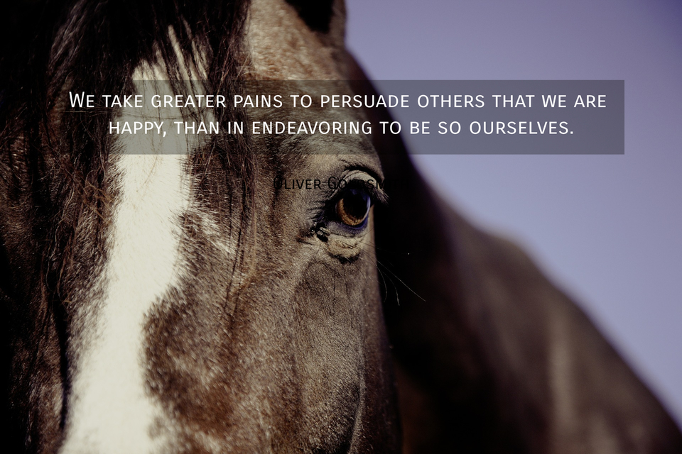 we take greater pains to persuade others that we are happy than in endeavoring to be so...
