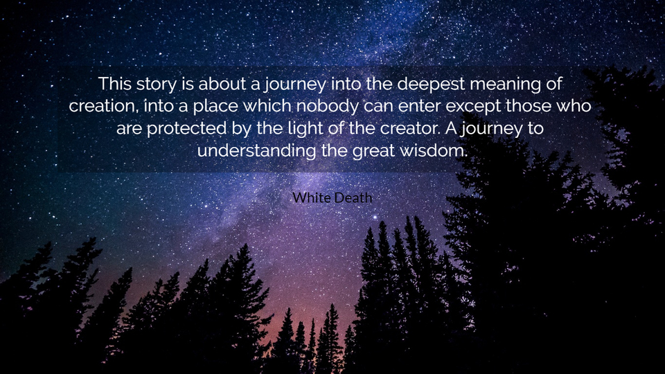 this story is about a journey into the deepest meaning of creation into a place which...