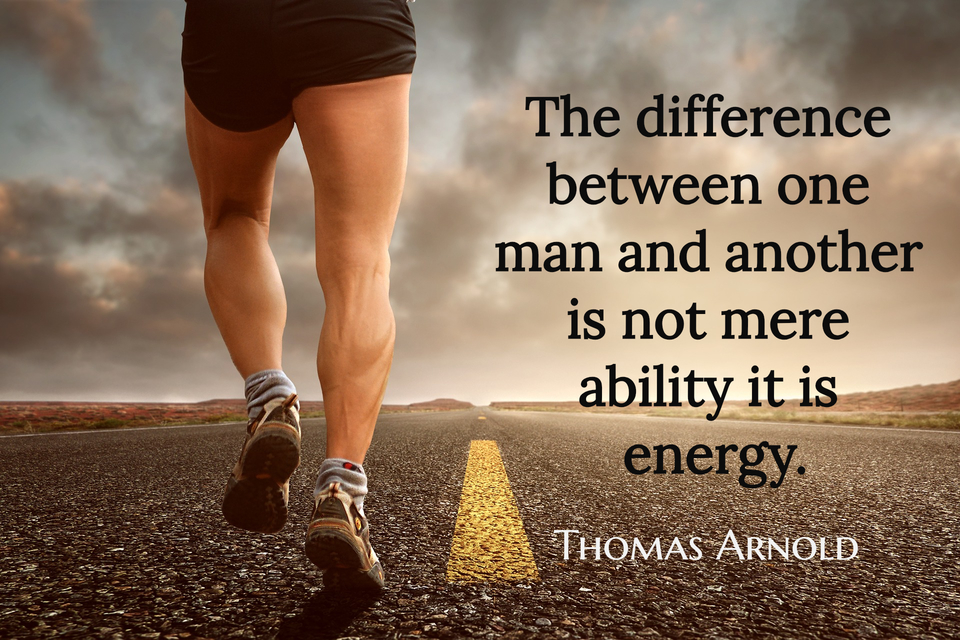 the difference between one man and another is not mere ability it is energy...