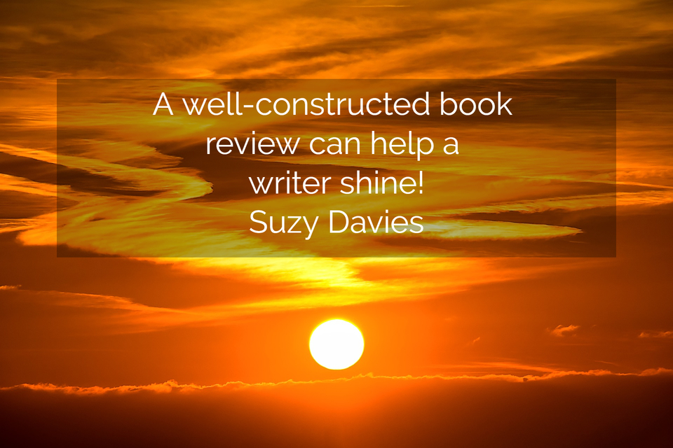 a well constructed book review can help a writer shine...