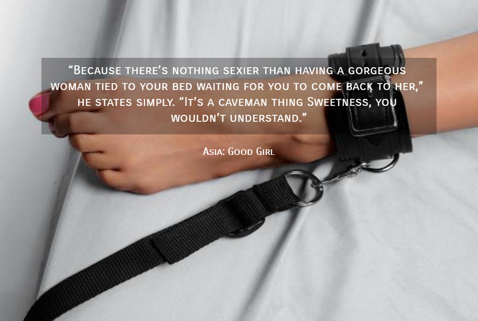 because theres nothing sexier than having a gorgeous woman tied to your bed waiting...