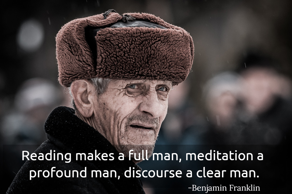 Reading makes a full man, meditation a... Quote