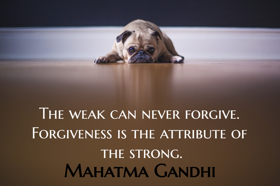 the weak can never forgive forgiveness is the attribute of the strong...