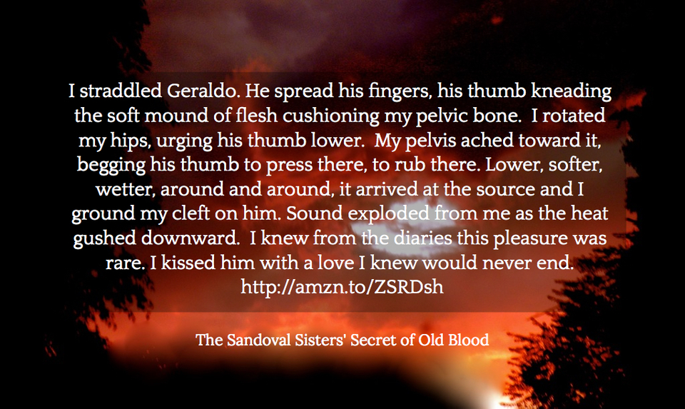 i straddled geraldo he spread his fingers his thumb kneading the soft mound of flesh...