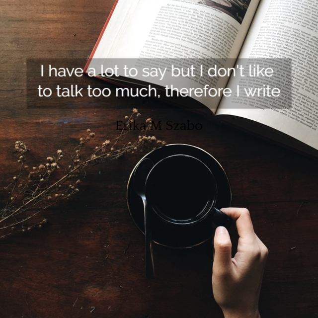 i have a lot to say but i dont like to talk too much therefore i write...