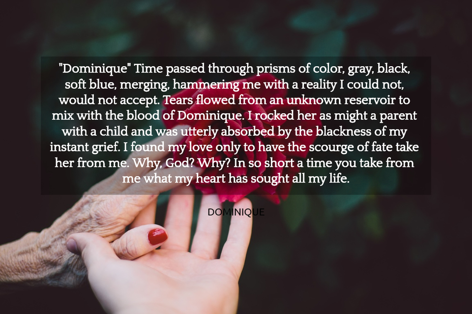dominique time passed through prisms of color gray black soft blue merging...