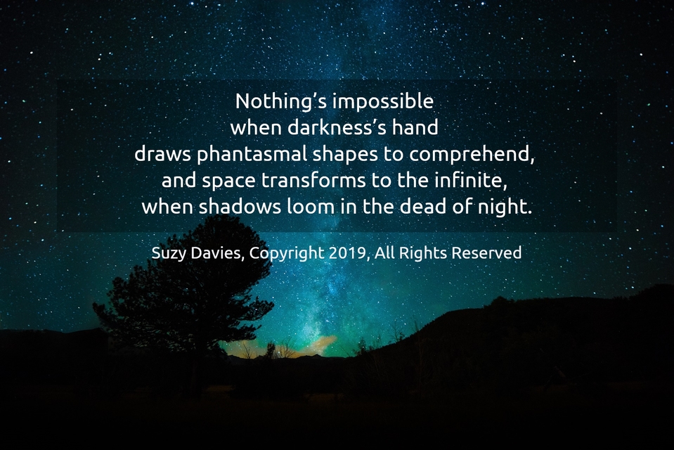 nothings impossible when darknesss hand draws phantasmal shapes to comprehend and...