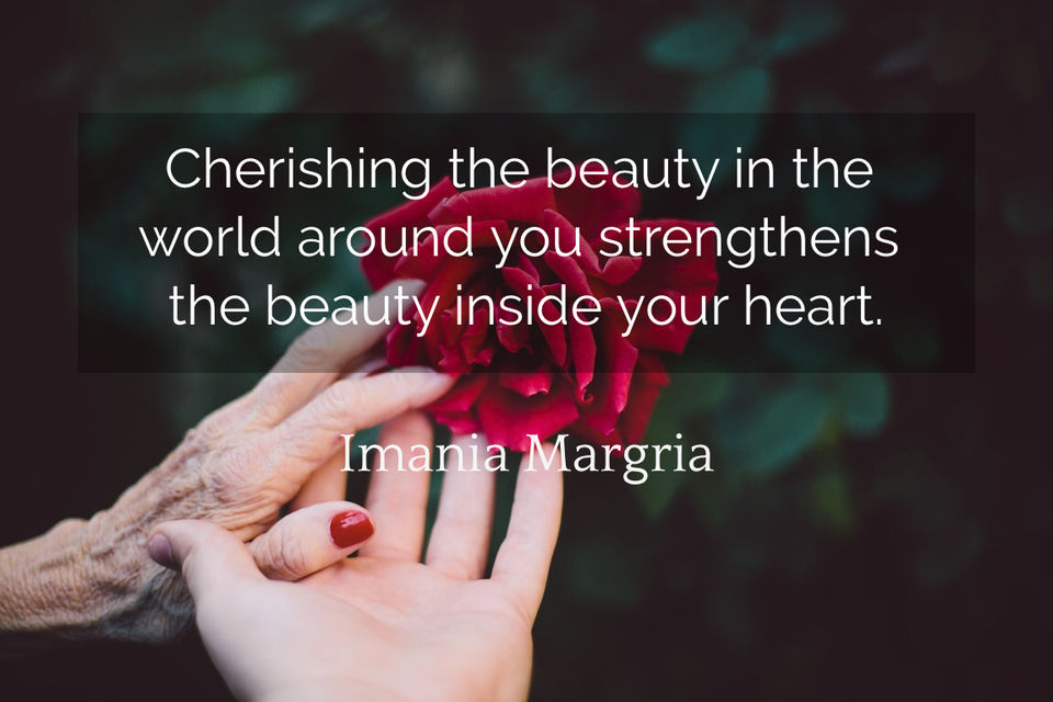 cherishing the beauty in the world around you strengthens the beauty inside your heart...