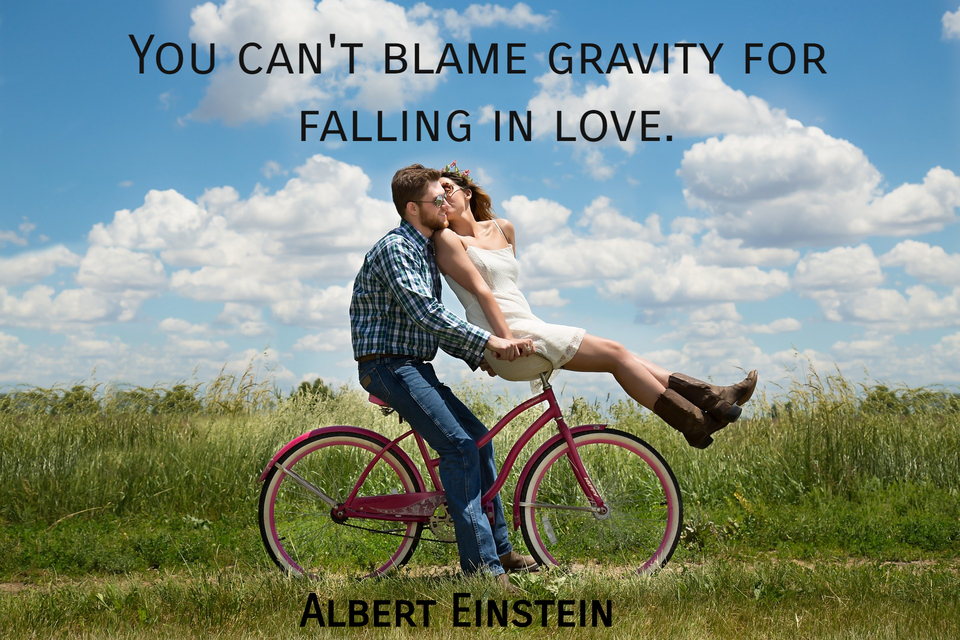 you cant blame gravity for falling in love...